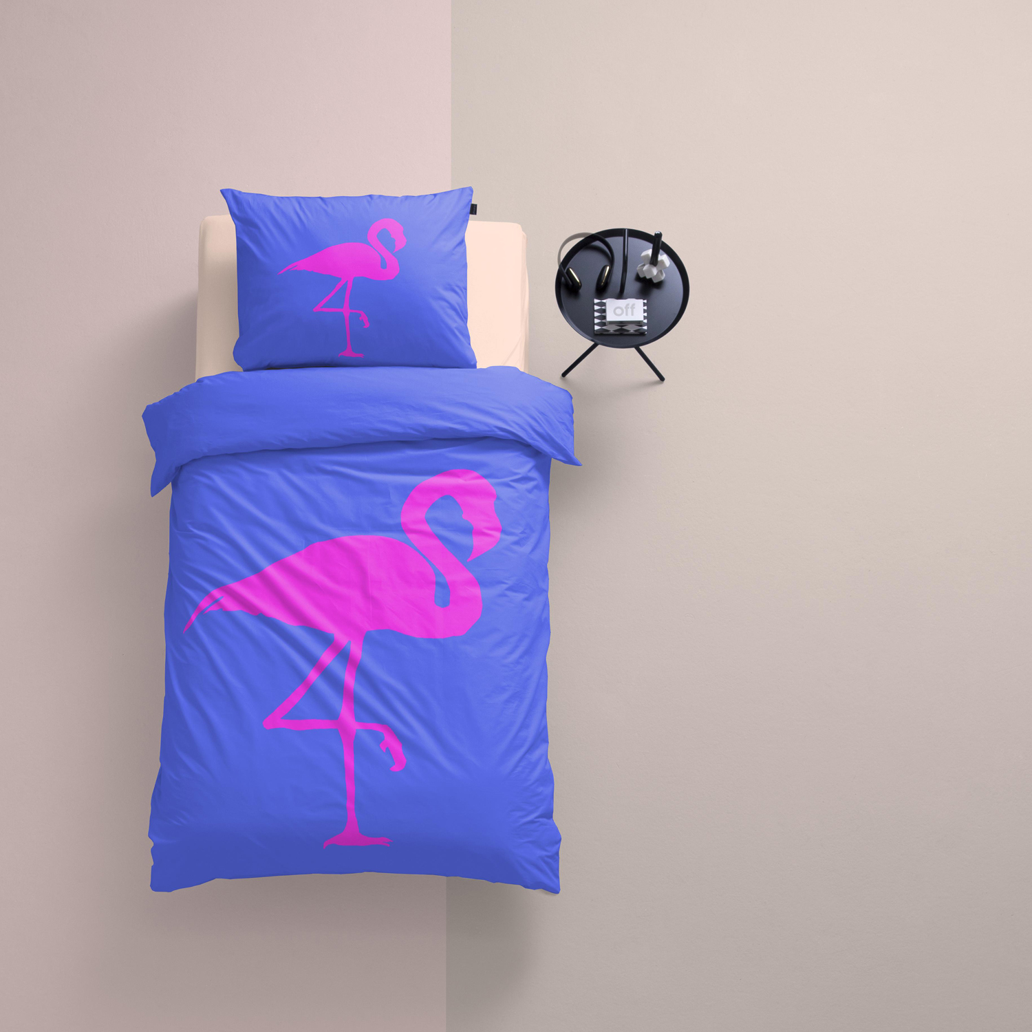 Damai Best Flamingo Forever dekbedovertrek – katoen – electric blue