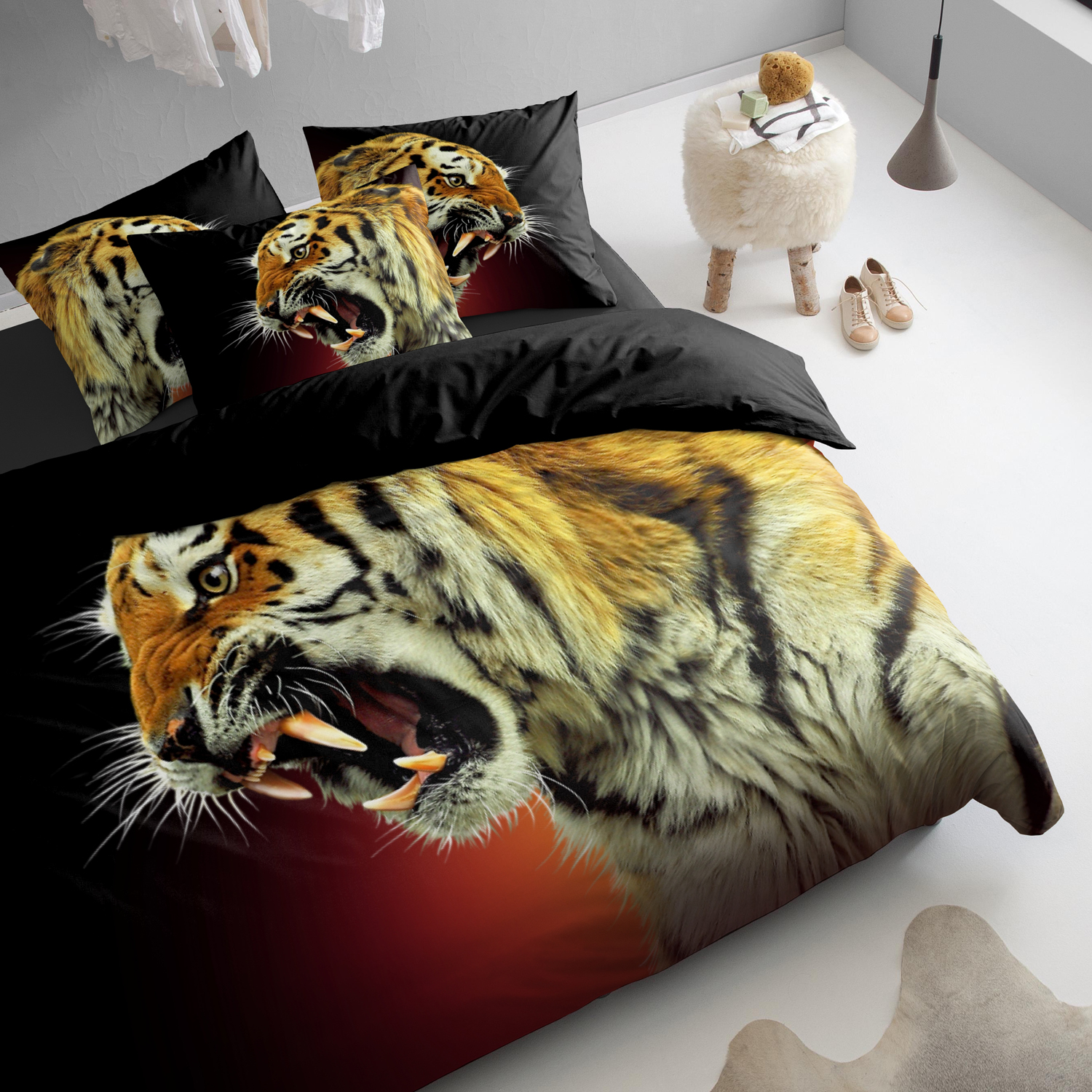 Damai El Tigre dekbedovertrek – katoen – gold