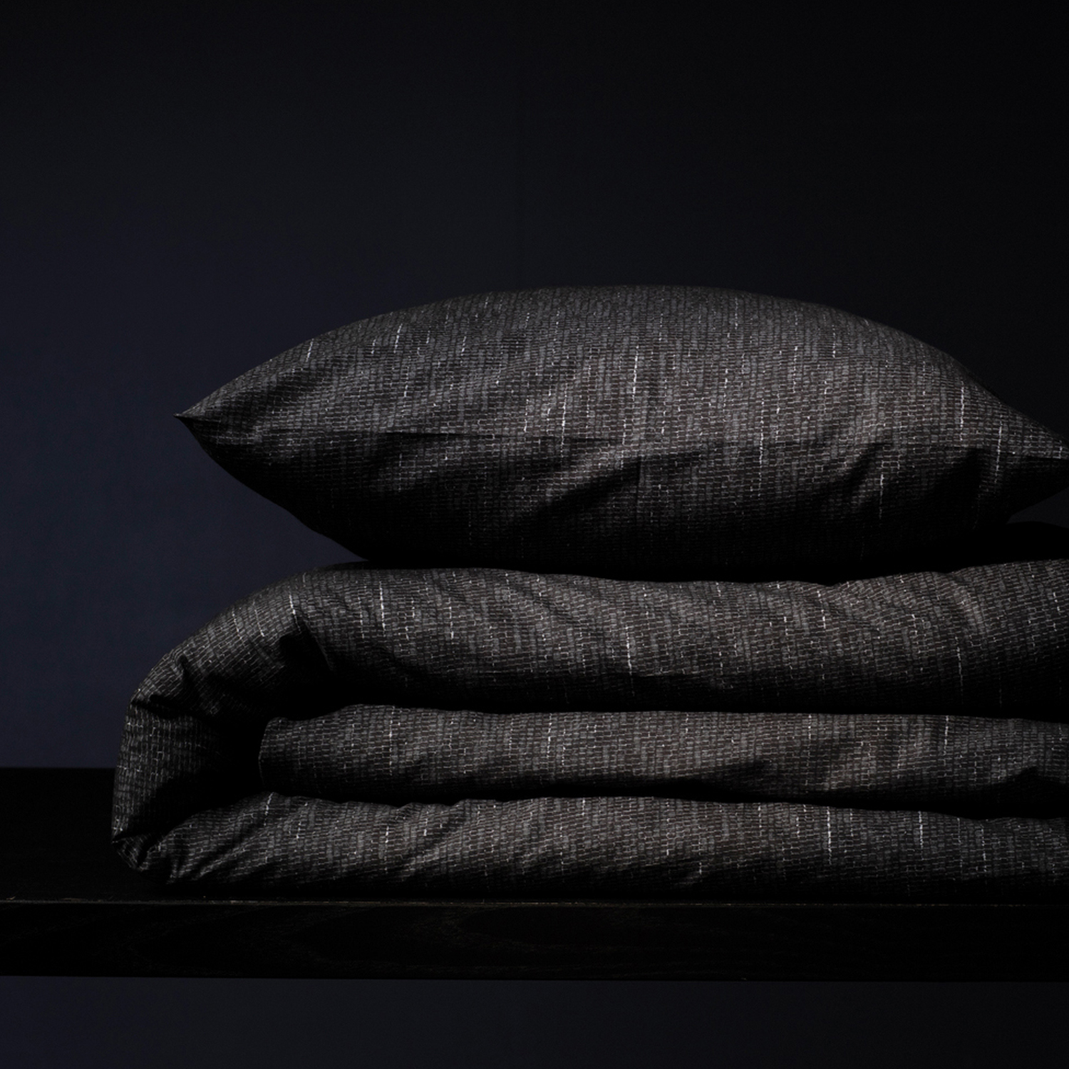 Damai Hombre dekbedovertrek – ORGANIC katoen – black